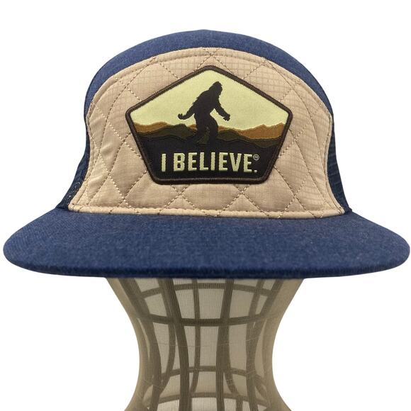 Great Divide Brewing Trucker Cap Blue Yeti Bigfoot I Believe Mountains Mesh Flat - Picture 1 of 8